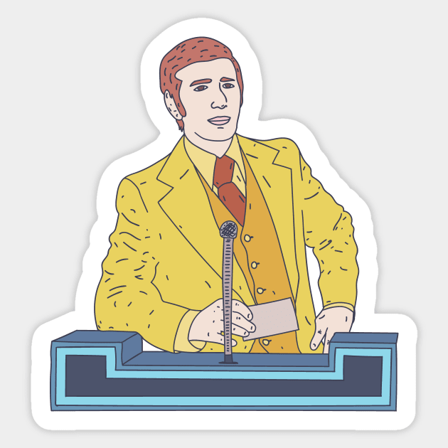 Game Show Host - Vintage Podium - Broadcast Television Sticker by DeWinnes